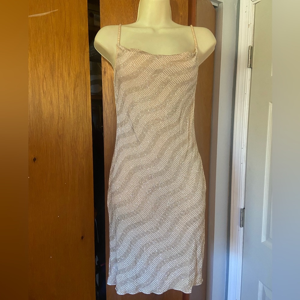 2000's Gold glitter dress
